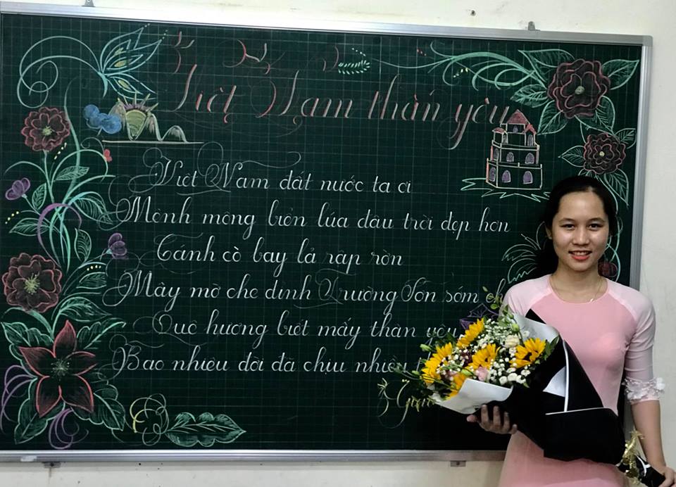 chu viet bang dep 20 - Chữ viết bảng đẹp chào mừng ngày nhà giáo Việt Nam LCĐ Thầy Nhã
