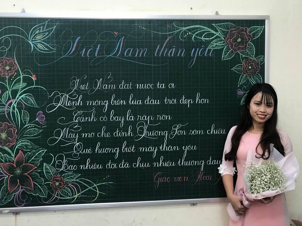 chu viet bang dep 7 - Chữ viết bảng đẹp chào mừng ngày nhà giáo Việt Nam LCĐ Thầy Nhã