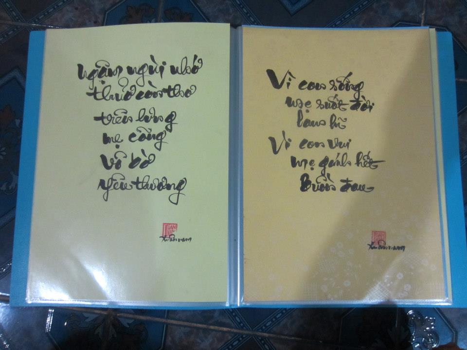 chu thu phap 2 - Bút pháp khi hành bút trong luyện viết chữ thư pháp Việt